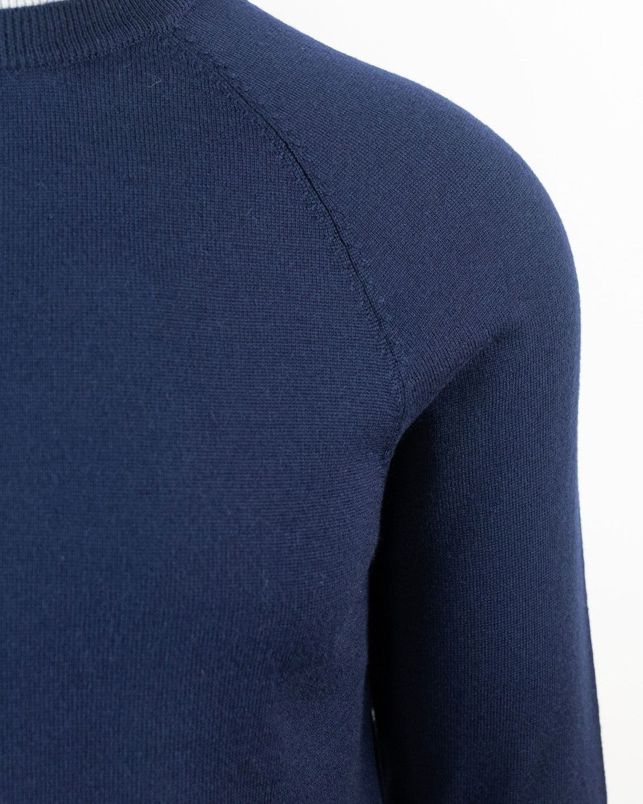 Eleventy Blue Crew Neck Sweater