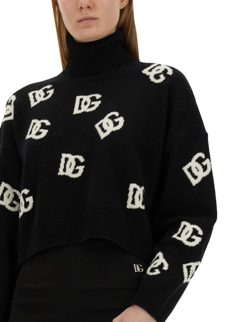 Dolce & Gabbana Jersey With Logo Inlay