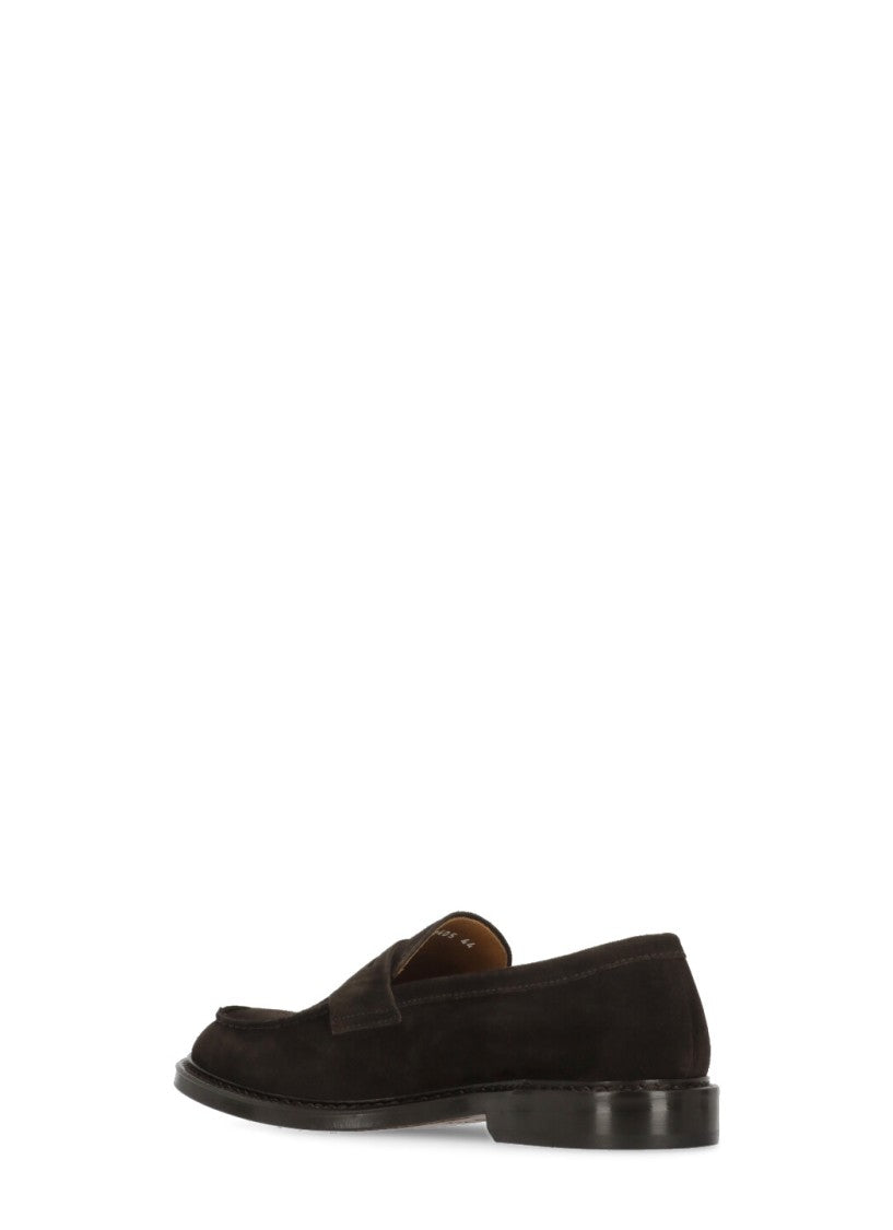 Doucal's Brown Suede Leather Loafers