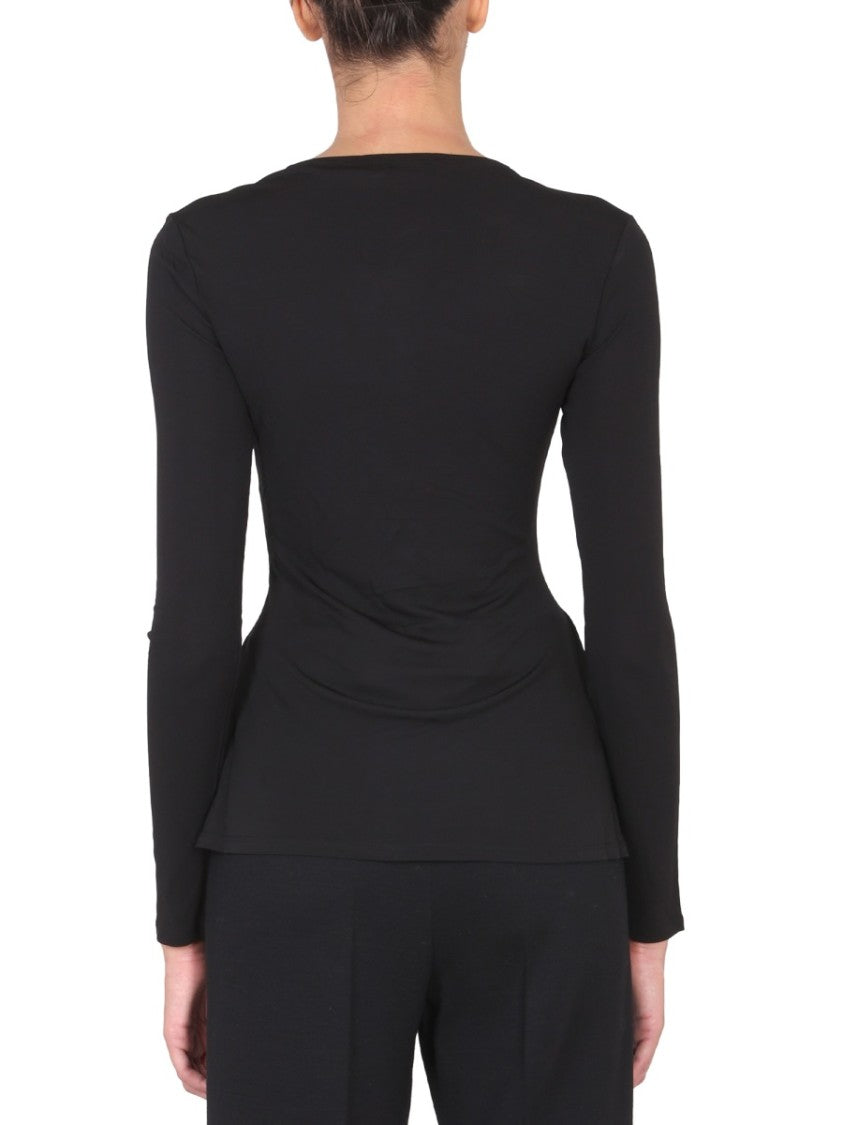 Proenza Schouler X White Label V-Neck Matte Crepe Top