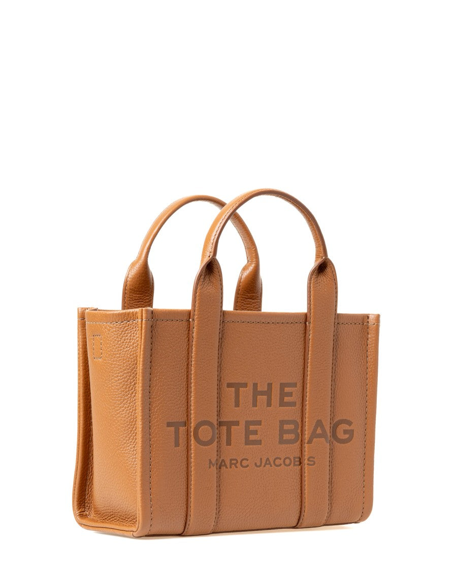 Marc Jacobs Structured Leather Tote Bag With Embossed Lettering