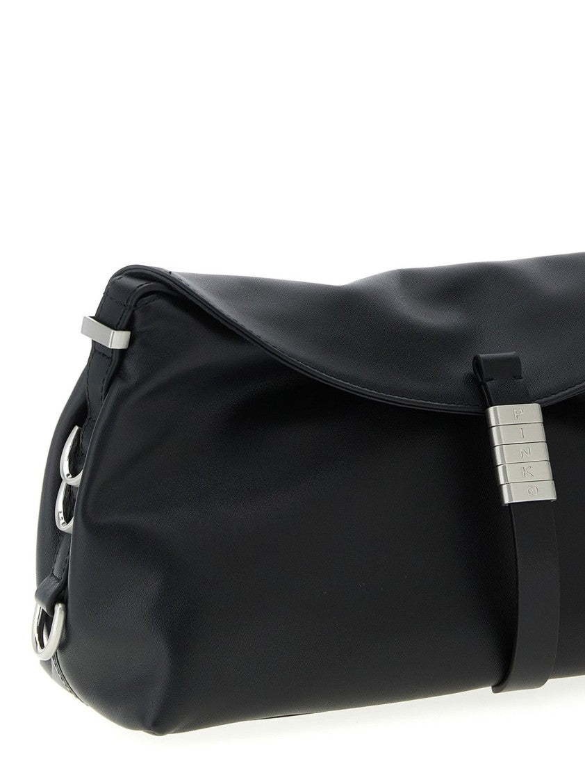 Pinko Saddle Baguette Shoulder Bag – Black