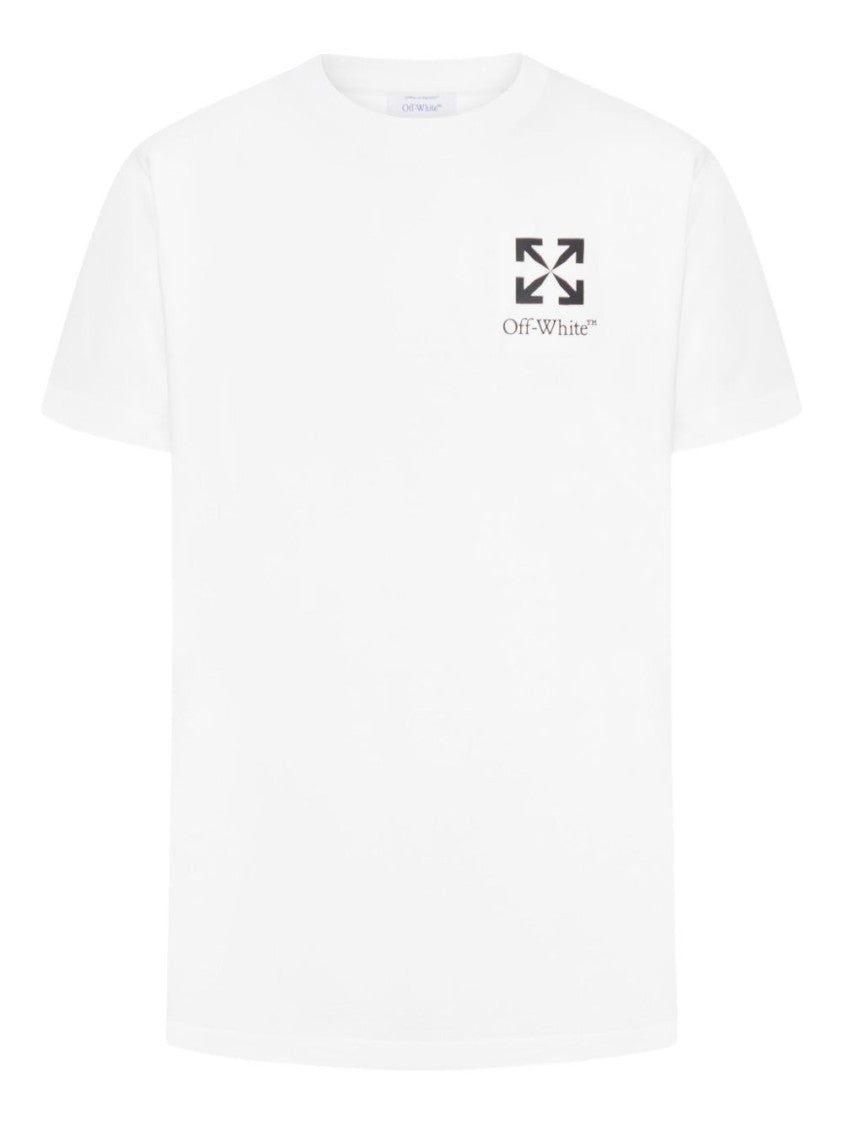 Off-White Black Cotton Crew Neck T-Shirt