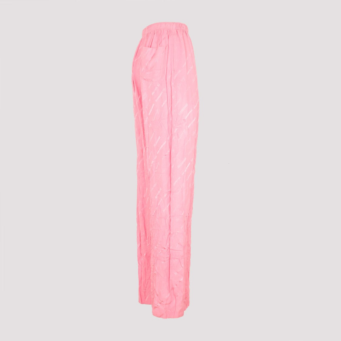 Balenciaga Pink Silk Logoed Pants