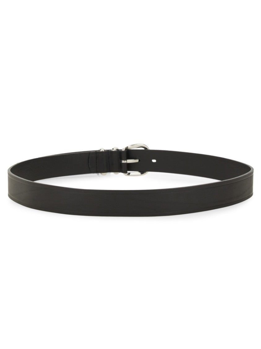Sunflower Refined Leather Belt With Polished Silver Buckle