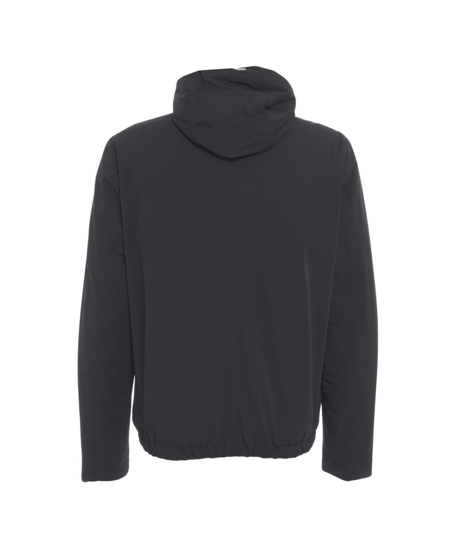 Herno Hooded Jacket With Adjustable Drawstrings And Snap-Button Pockets