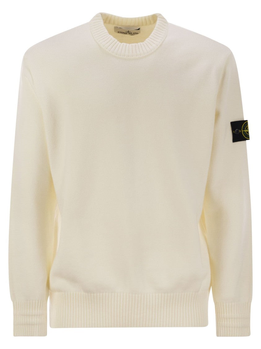 Stone Island Cotton-Blend Crew-Neck Jumper