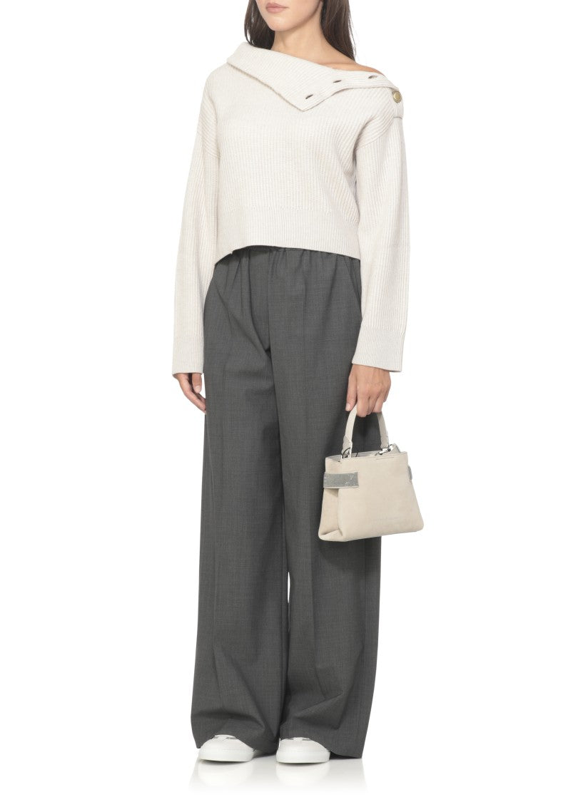 Brunello Cucinelli Grey Virgin Wool Pants