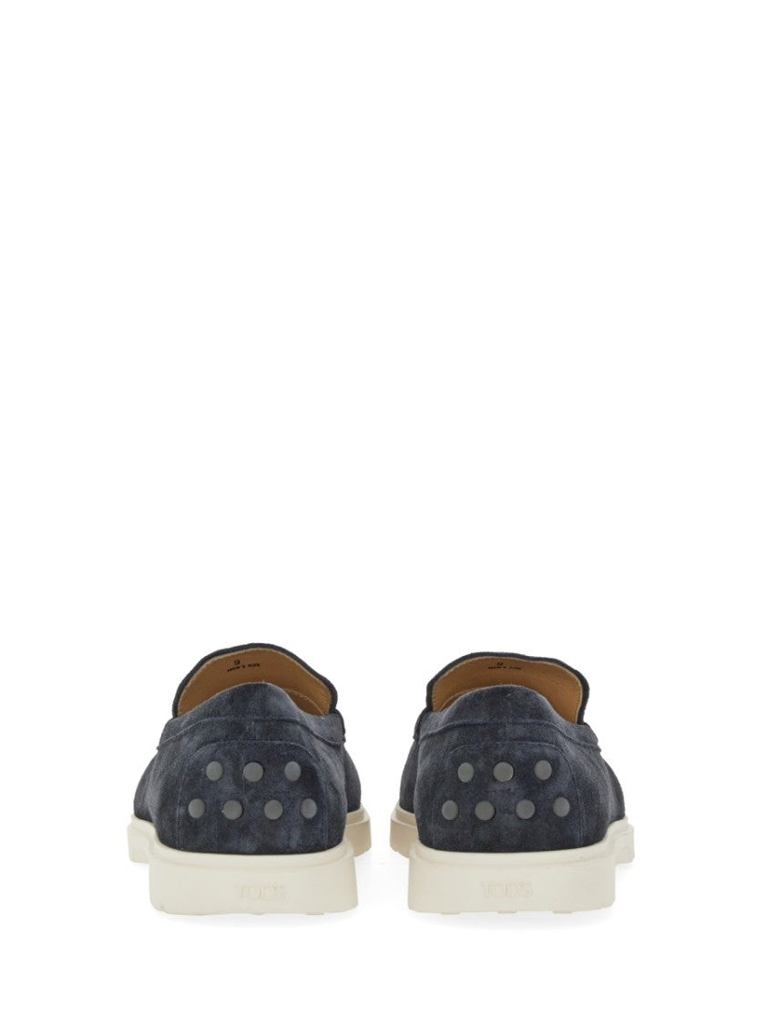 Tod's Classic Grey Suede Loafers