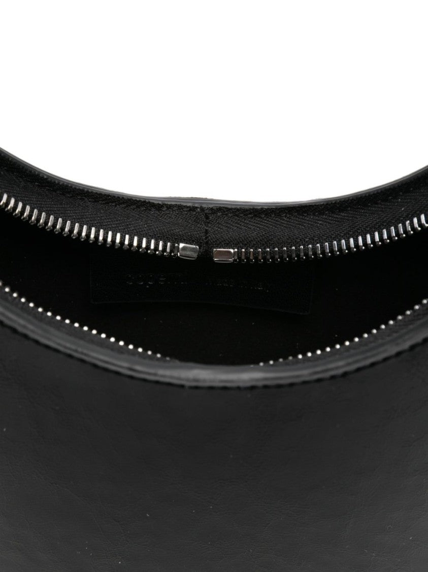 Coperni Crescent-Shaped Black Nylon Shoulder Bag