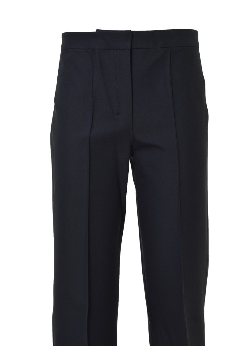 Max Mara Cropped Straight-Leg Tailored Pants With Concealed Closure