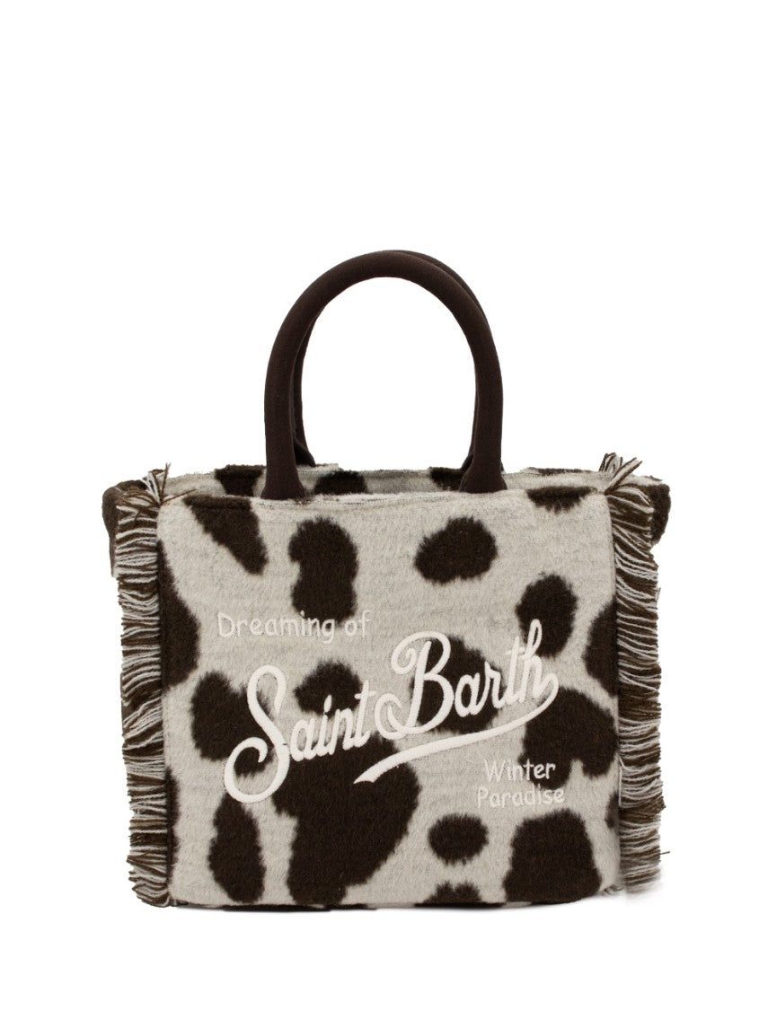 Mc2 Saint Barth Compact Cow Print Shoulder Bag