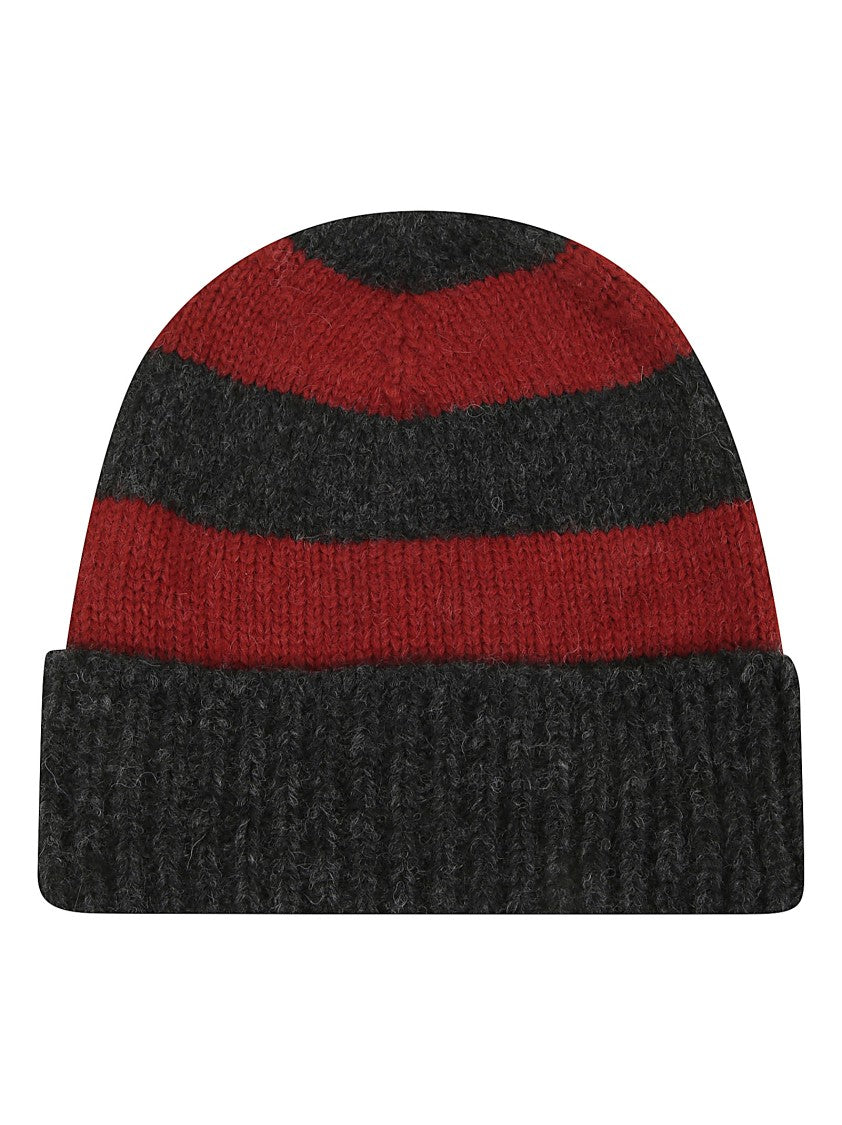 Alanui Multicolor Knitted Hat With Ribbed Cuff