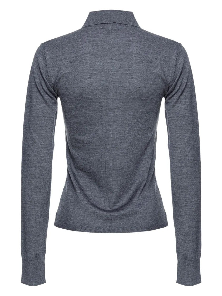Pinko Liquoroso Wool Polo Top