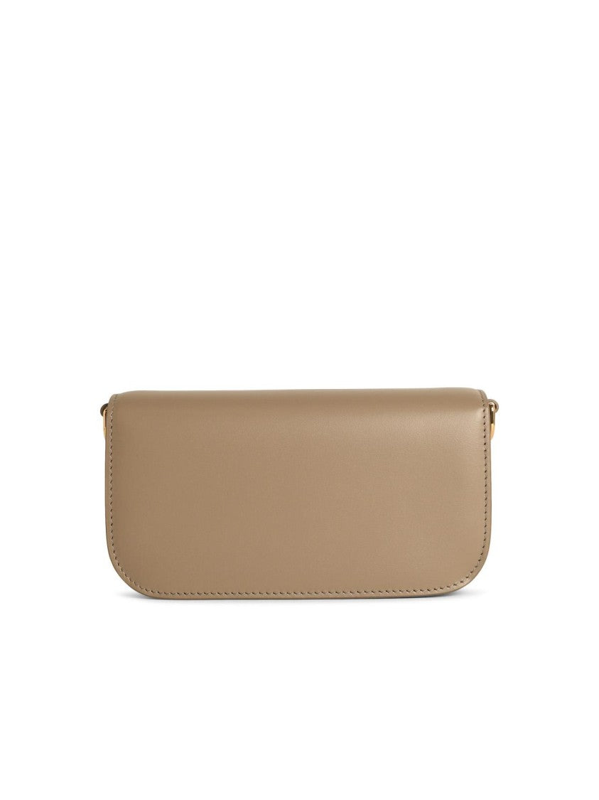 Dolce & Gabbana '3.5' Leather 'Taupe' Crossbody Bag
