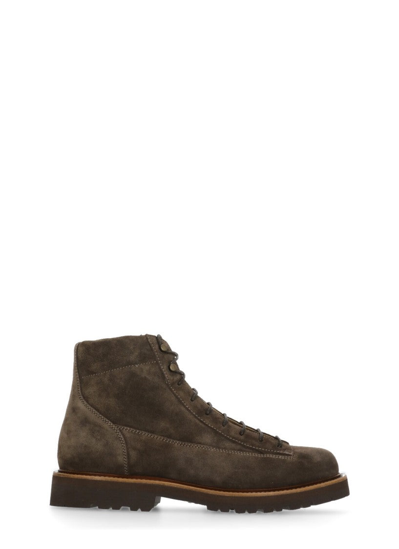 Brunello Cucinelli Brown Suede Leather Boots