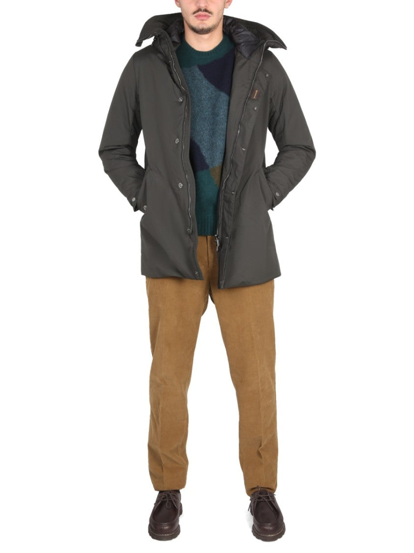Moorer High Neck Hooded Jacket