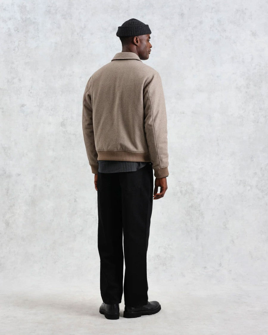 Wax London Classic Padded Wool Blend Bomber Jacket