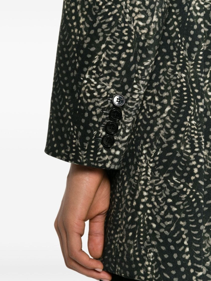 Isabel Marant Single-Breasted Abstract-Print Blazer