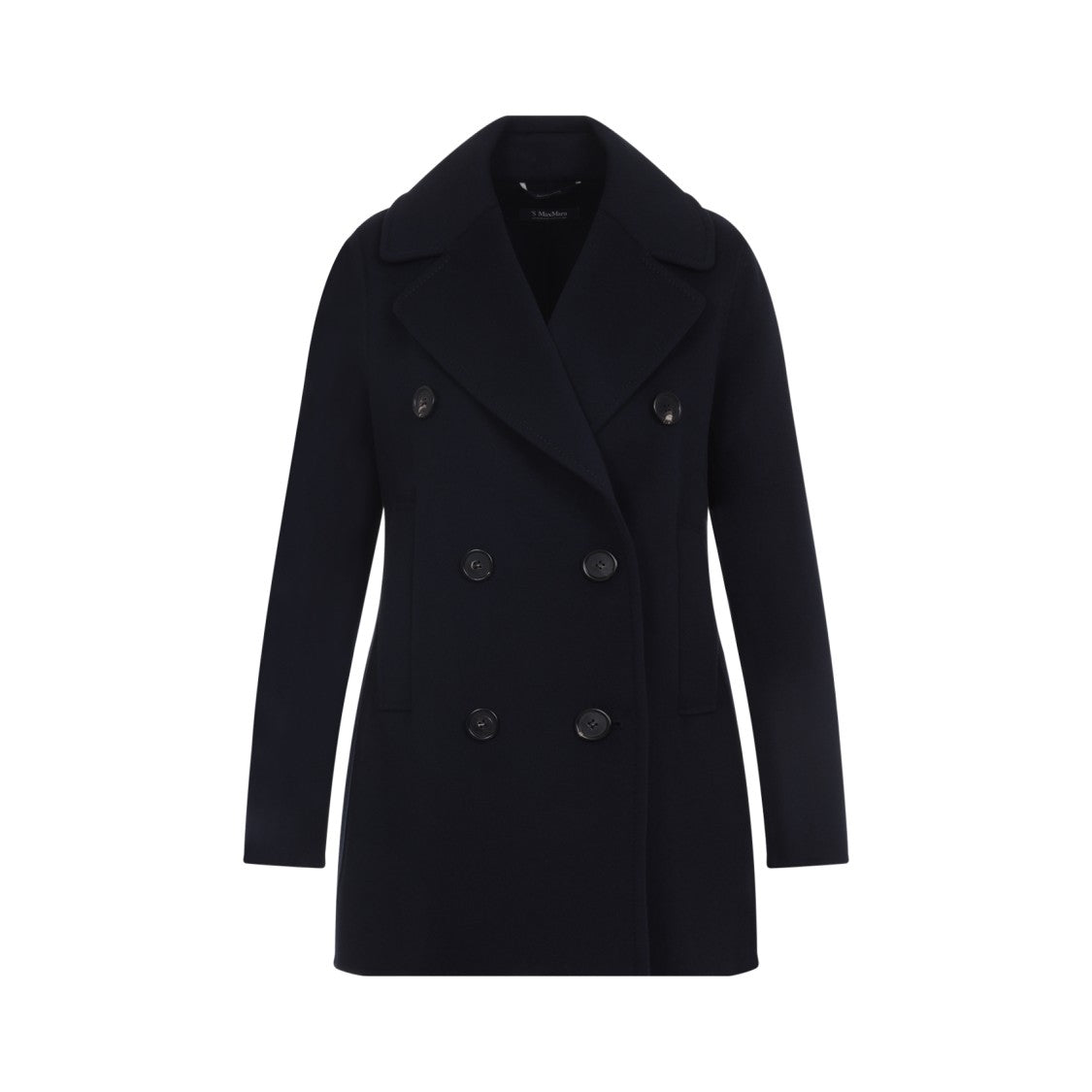 Max Mara Double-Breasted Virgin Wool Coat With Tailored Fit