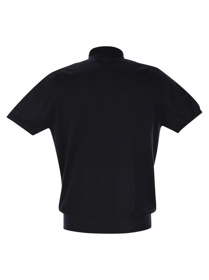 Kiton Short-Sleeved Polo Shirt In Soft Cotton