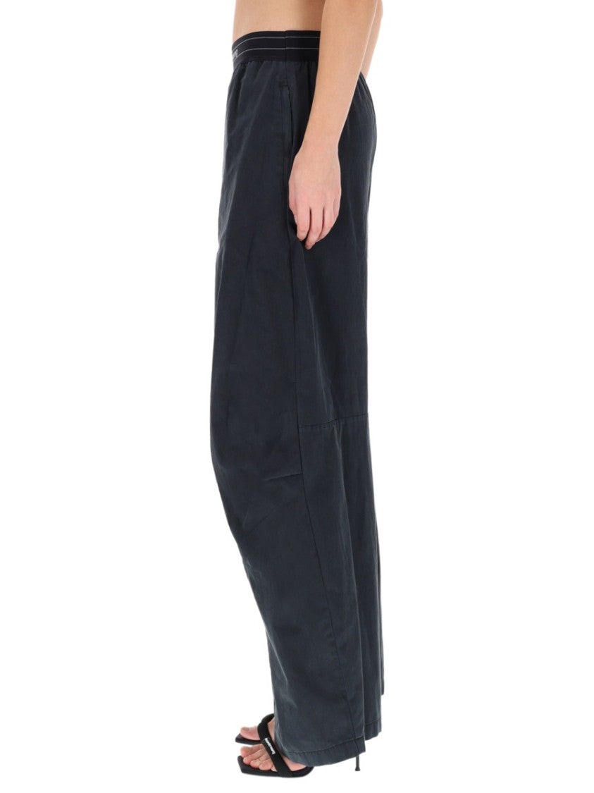 Alexander Wang Wide-Leg Trousers With Elastic Waistband And Subtle Branding