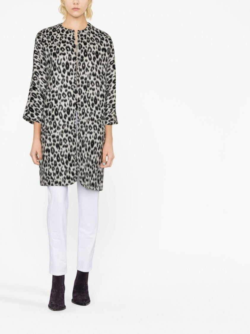 Isabel Marant Leopard-Print Zip-Up Coat