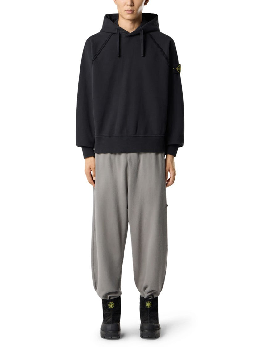 Stone Island Textured Borg Hoodie With Relaxed Fit