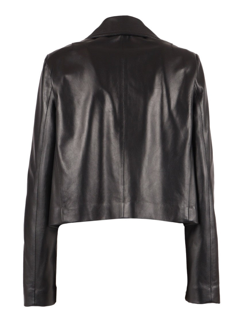 Fay Tailored Black Lambskin Leather Jacket