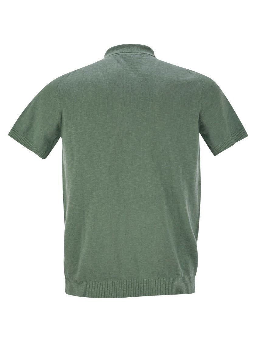 Pt Torino Cotton Polo Shirt With Short Sleeves