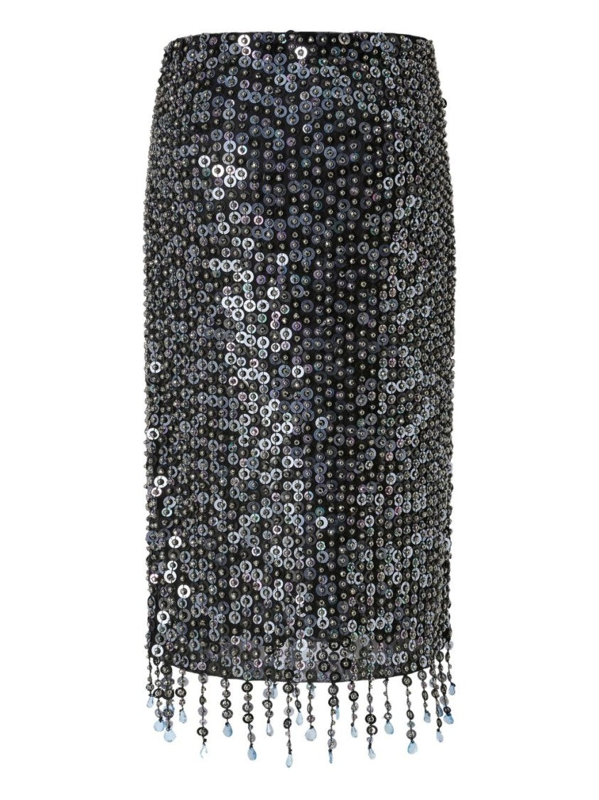 Pinko Midi Skirt With Shimmering Sequins