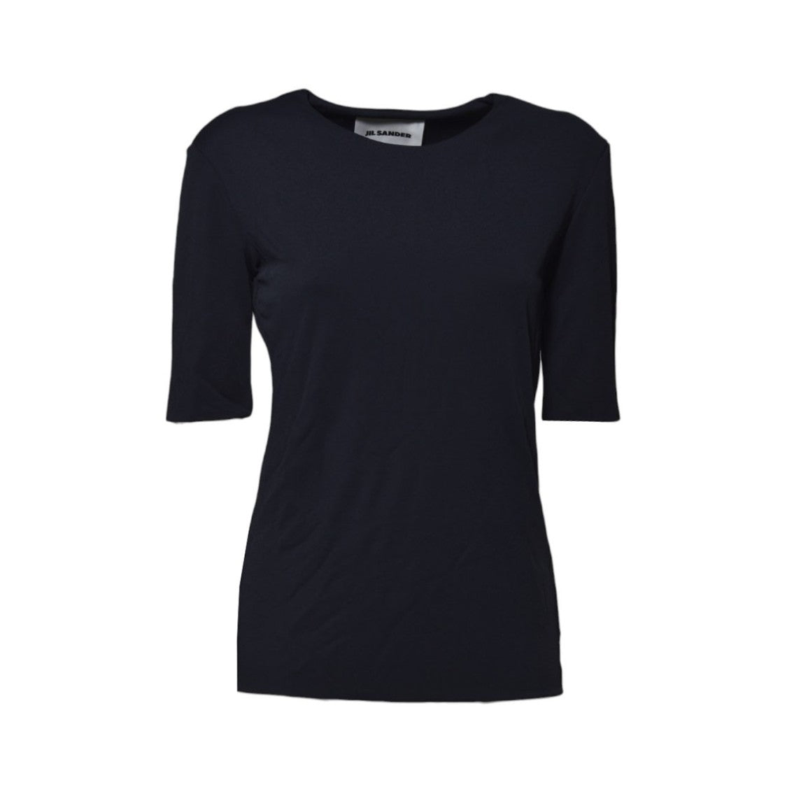 Jil Sander Short-Sleeved T-Shirt In Fluid Viscose In Midnight Blue