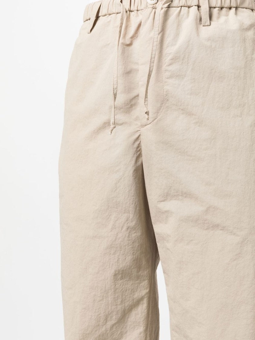 Nanushka Relaxed Fit Trousers With Elastic Waistband And Textured Fabric