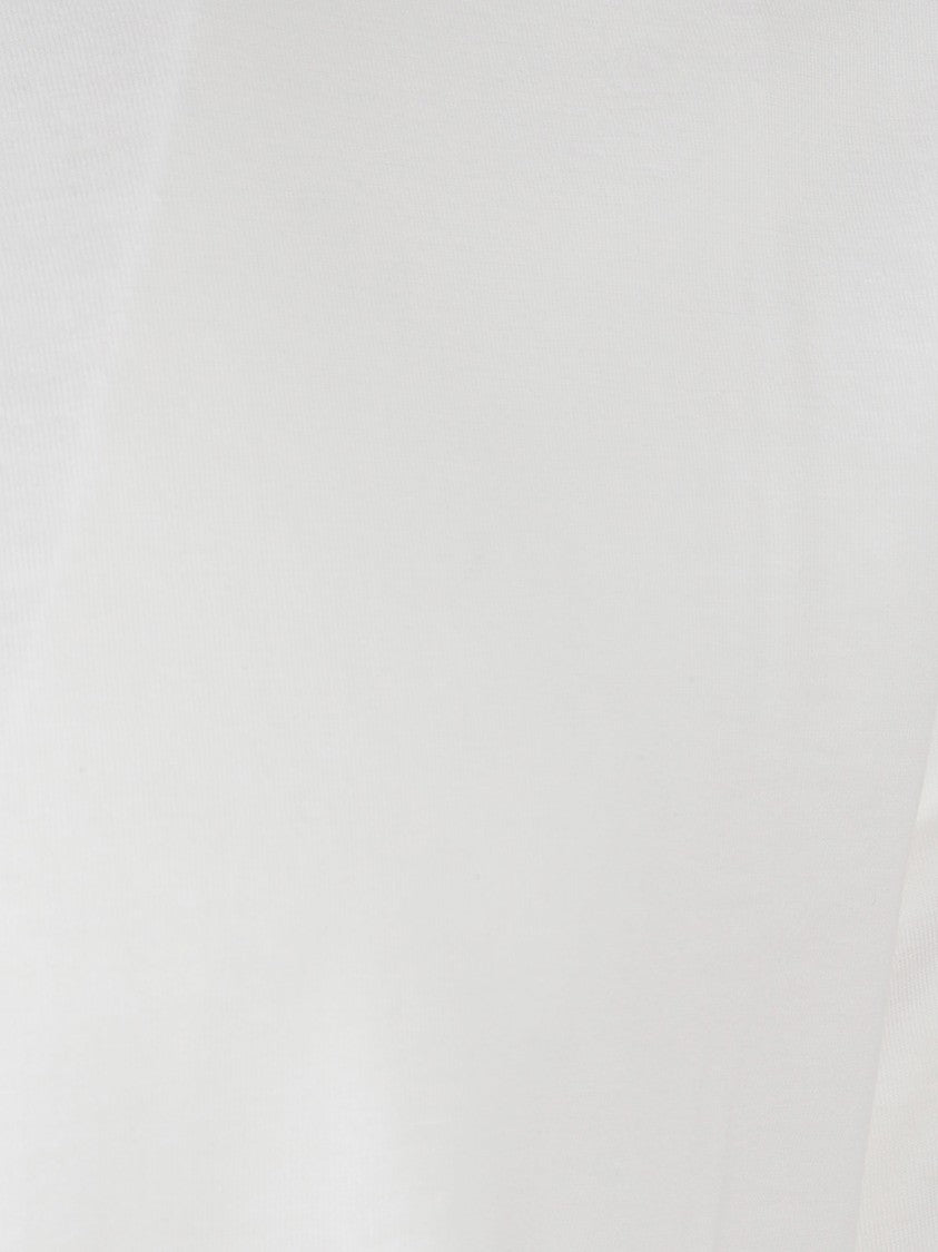 Tom Ford White Cotton T-Shirt With Straight Hem
