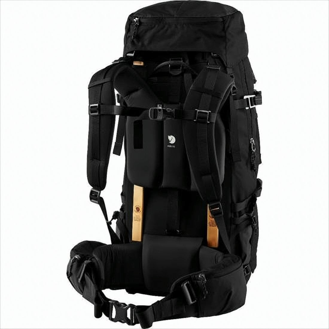 Fjallraven Kanken Large Structured Black Backpack With Adjustable Straps