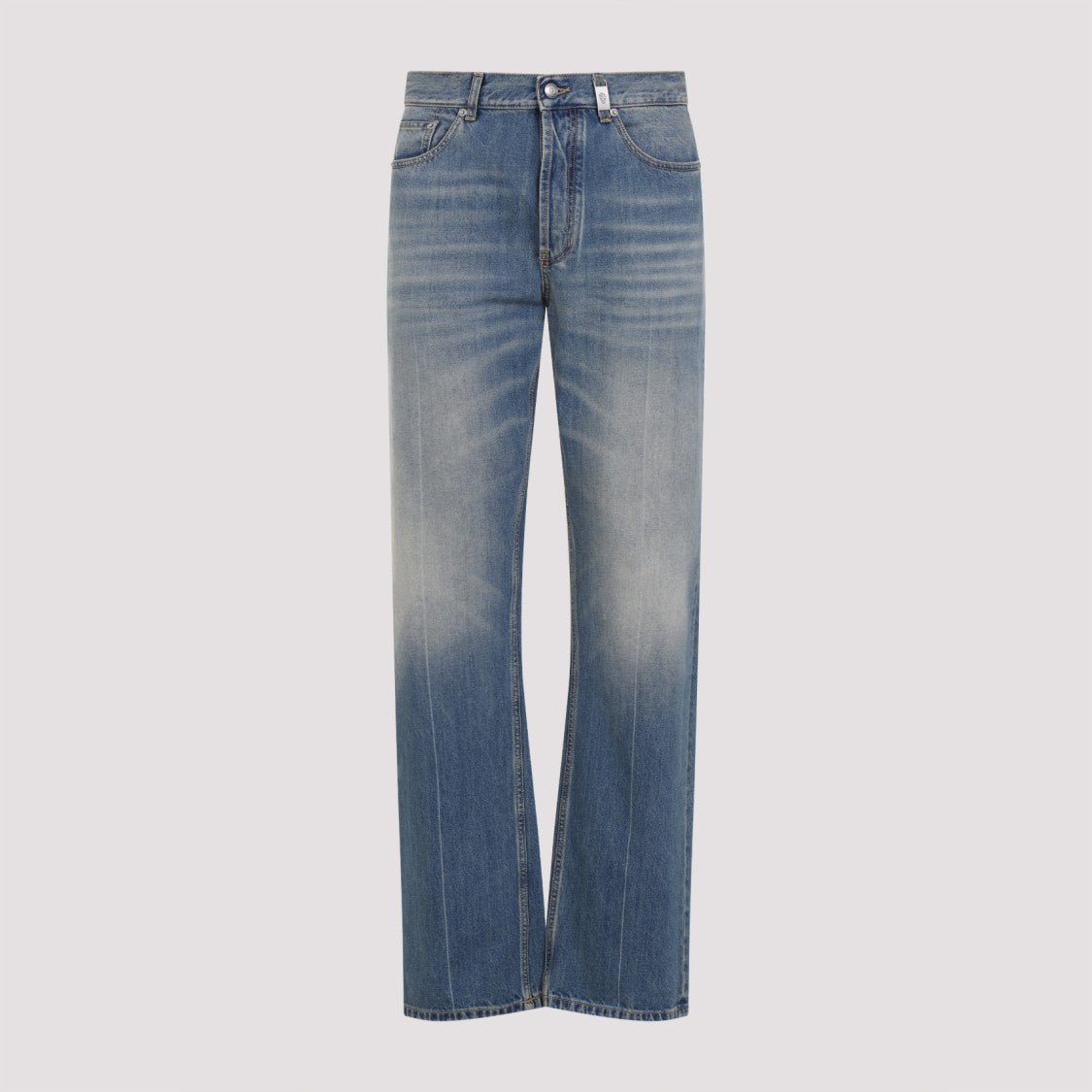 Alexander Mcqueen Blue Straight-Leg Denim Jeans