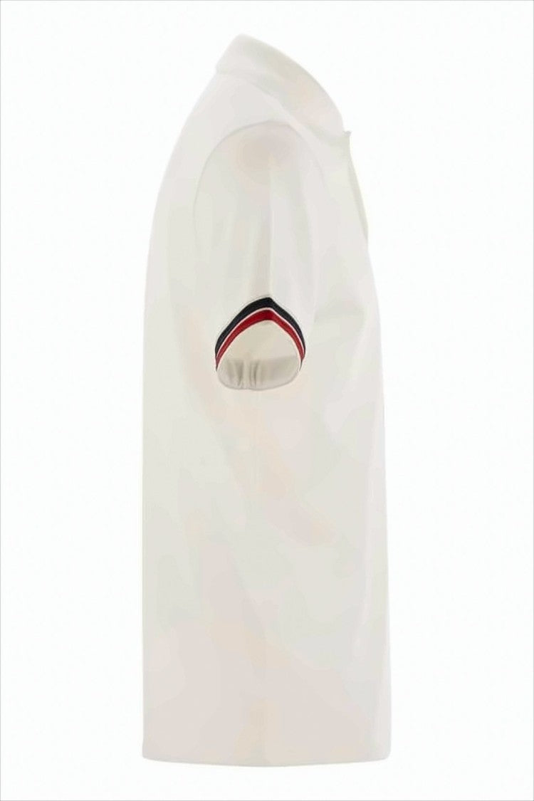 Moncler Short-Sleeve Polo Shirt With Contrasting Striped Accents