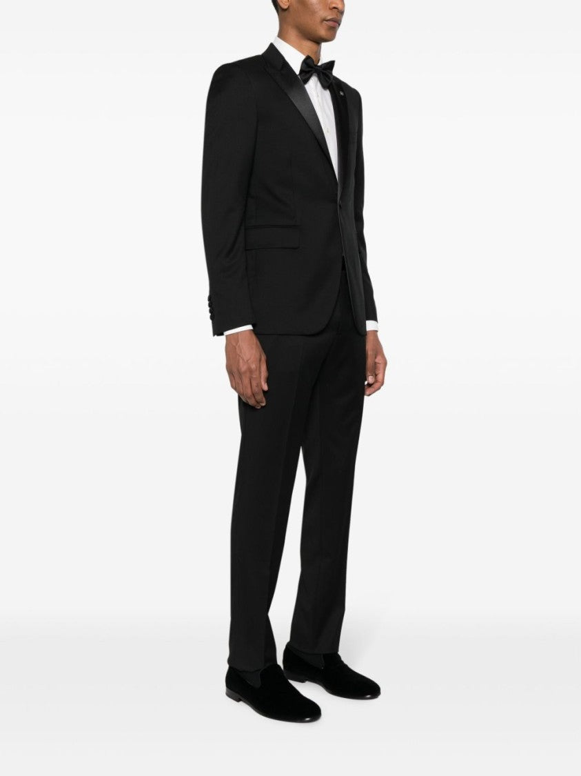 Tagliatore Black Vicuña Wool Suit