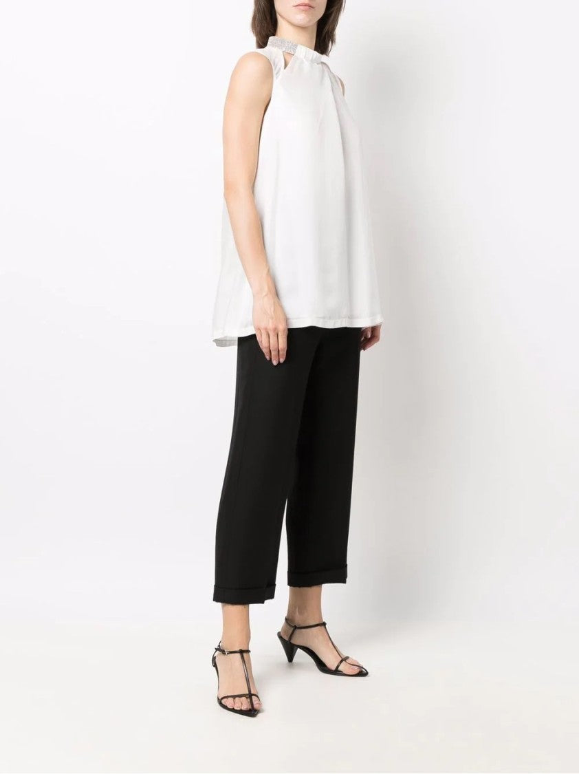 Fabiana Filippi White Silk Top