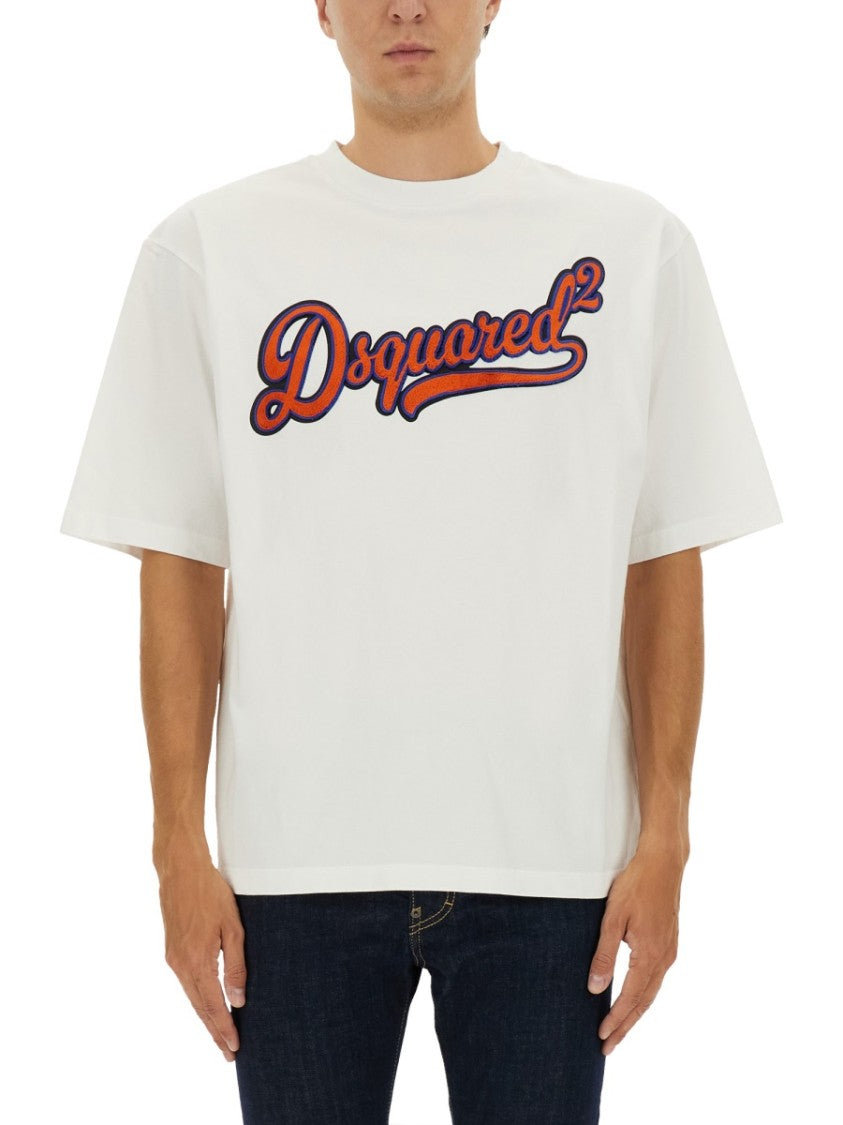 Dsquared2 Boxy-Fit Graphic T-Shirt With Contrasting Logo