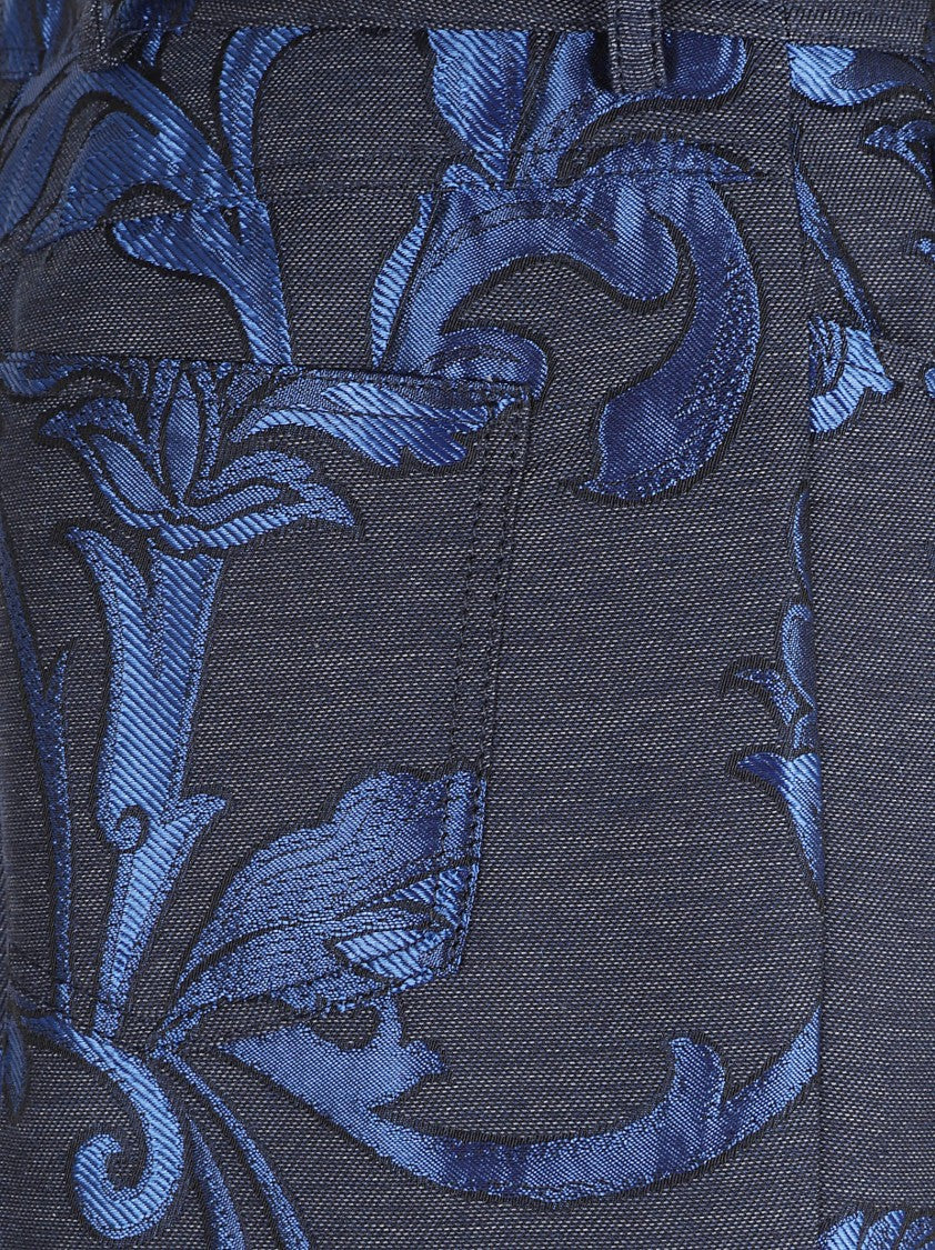 Etro Flared Dark Denim Trousers