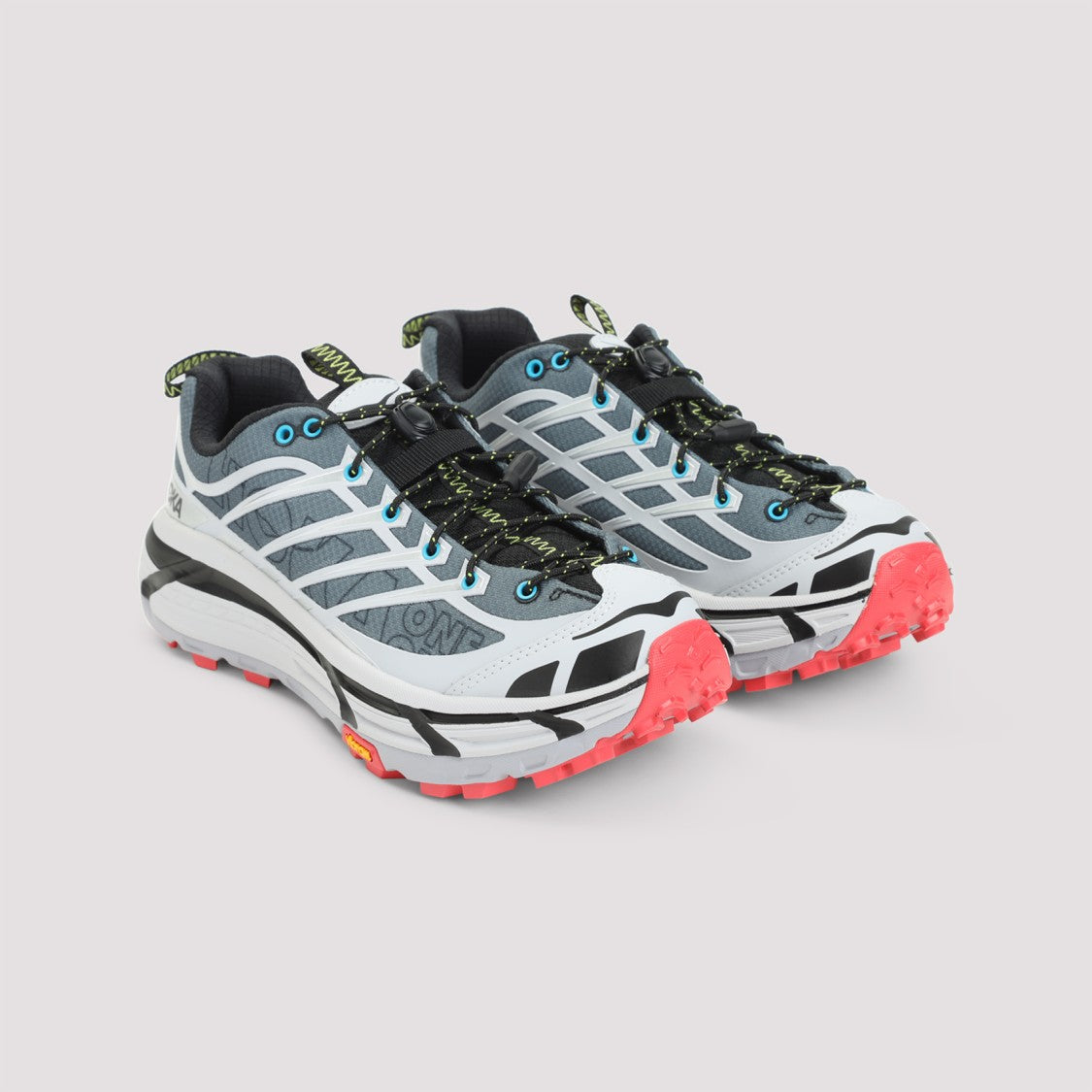 Hoka Ash Grey Textile U Mafate Three 2 World Mark Sneakers