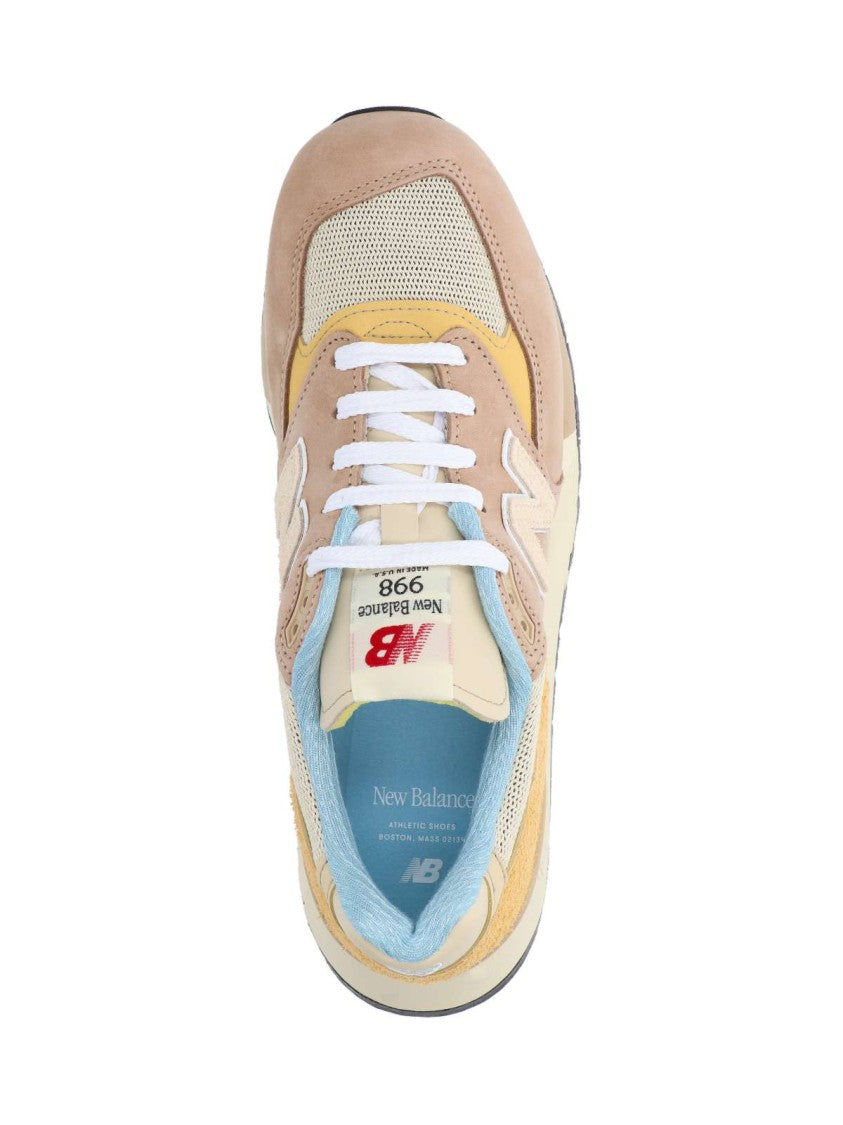 New Balance Suede And Mesh Sneakers With Signature Logo Detail