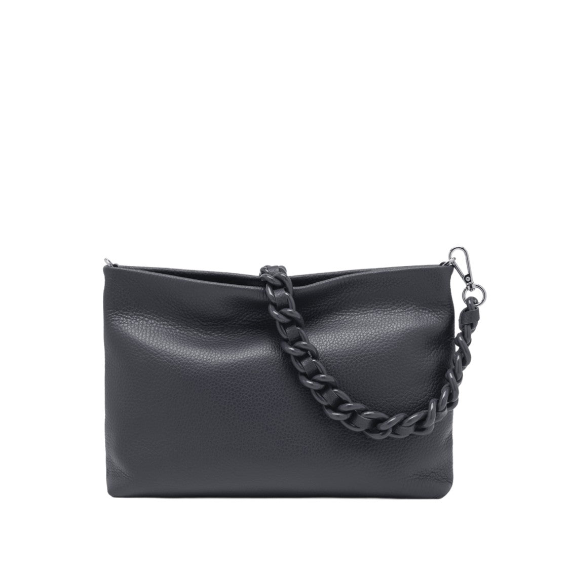 Gianni Chiarini Hammered Leather Clutch With Chain Strap