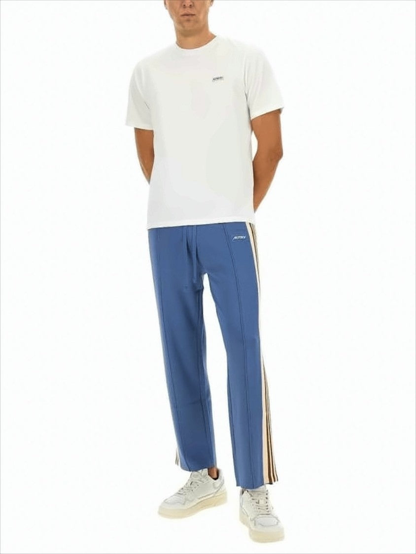 Autry Relaxed Fit Training Pants With Contrasting Side Stripes