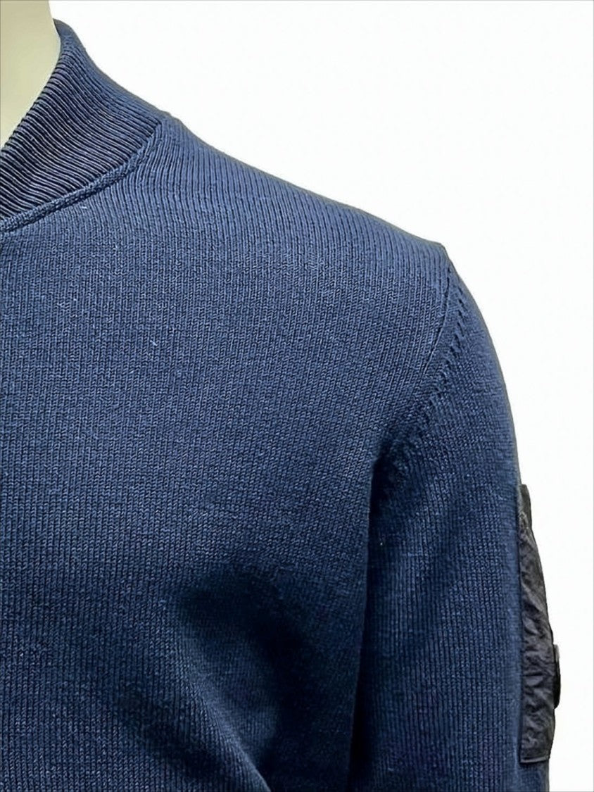 C.P. Company Cotton And Polyamide Zip-Up Knit Jacket With Unique Lens Detail