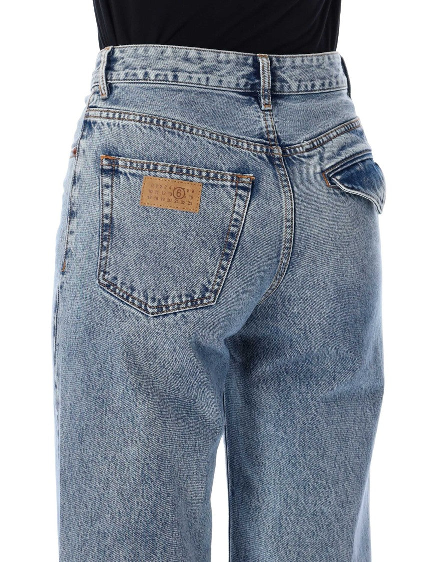 Mm6 By Maison Margiela Straight-Leg Denim Jeans