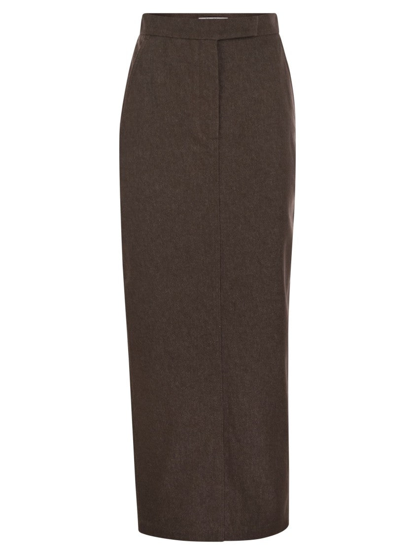 Max Mara Pianosa - Denim-Effect Cotton Skirt