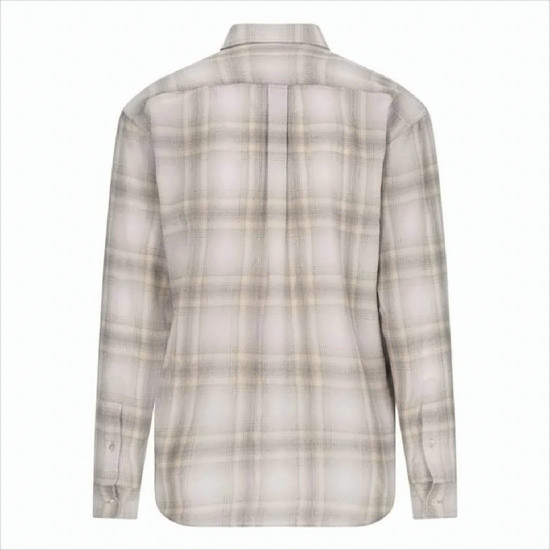 Auralee Plaid Wool Long-Sleeve Shirt