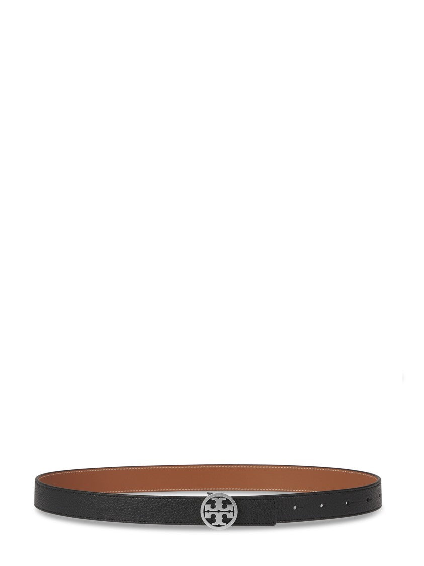 Tory Burch Reversible 1-Inch Leather Belt With Distinctive Logo Buckle
